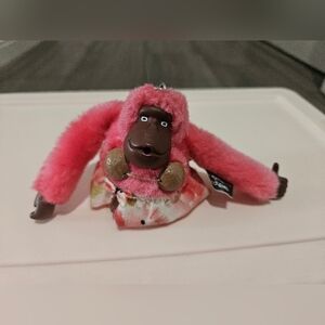 Pink Plush Monkey Keychain